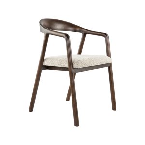 LABEL51 Eetkamerstoel Lone - Beige - Geweven