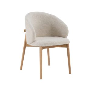 LABEL51 Eetkamerstoel Nagano - Naturel - Geweven - Naturel Houten Frame