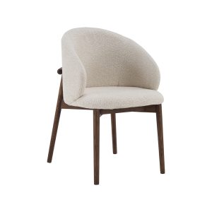 LABEL51 Eetkamerstoel Nagano - Naturel - Geweven - Walnoot Houten Frame