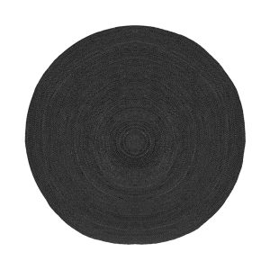 LABEL51 Vloerkleden Jute - Zwart - - 180x180 cm - Rond