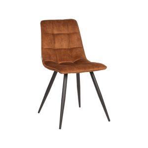 LABEL51 Eetkamerstoel Jelt - Oker - - Zwart Metalen Frame