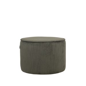 LABEL51 Poef Tibo - Army - Ribcord - 55 cm - Rond