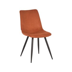 LABEL51 Eetkamerstoel Jort - Rust - Ribcord - Zwart Metalen Frame