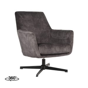 LABEL51 Fauteuil Toby - Antraciet - - One Size