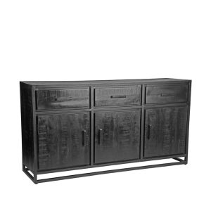 LABEL51 Dressoir Chili - Zwart - Mangohout - One Size