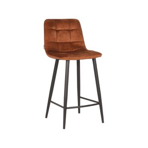 LABEL51 Barkruk Jelt - Oker - Velours - Laag