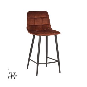 LABEL51 Barkruk Jelt - Rust - Velours - Laag