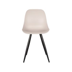 LABEL51 Eetkamerstoel Monza - Zand - - Zwart Metalen Frame