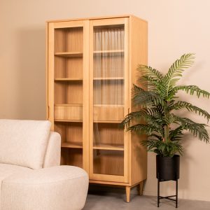 LABEL51 Vitrinekast Jule - Naturel - - One Size