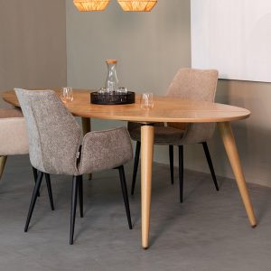 LABEL51 Eetkamertafel Ines - Naturel - - 210 cm - Ovaal