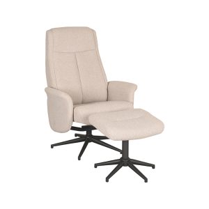 LABEL51 Fauteuil Bergen - Naturel - - Incl. Hocker