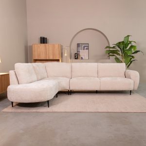 LABEL51 Hoekbank Milano - Naturel - Chenille - Hoekbank Links