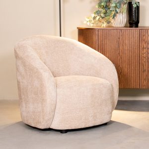 LABEL51 Fauteuil Alby - Naturel - Chenille - 1-Zits