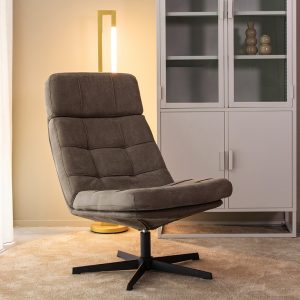 LABEL51 Fauteuil Alvar - Taupe - - Excl. Hocker