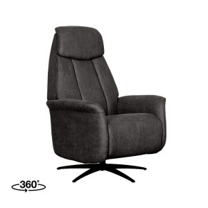 LABEL51 Fauteuil Oslo - Antraciet - Micro Suede - 1-Motorig
