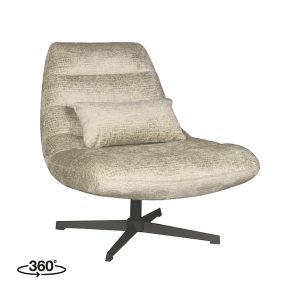 LABEL51 Fauteuil Nox - Beige - Chenille - One Size