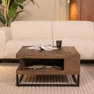 LABEL51 Salontafel Cube - Espresso - - 80 cm