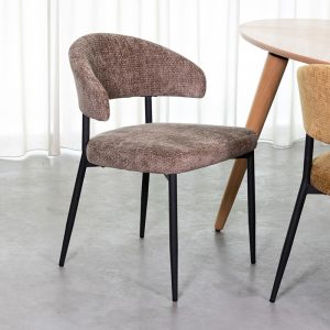 LABEL51 Eetkamerstoel Bliss - Hunter - - Zwart Metalen Frame