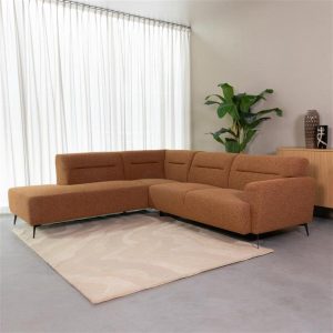 LABEL51 Hoekbank Bolzano - Coral - Boucle - Hoekbank Links