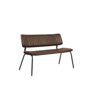 LABEL51 Eetkamerbanken Gusto - Bruin - Kunstleder - 120 cm