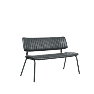 LABEL51 Eetkamerbanken Gusto - Zwart - Kunstleder - 120 cm