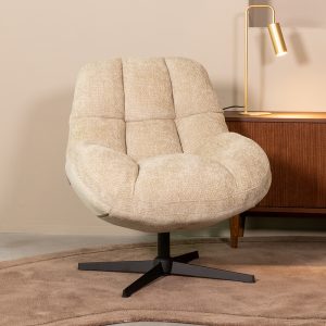 LABEL51 Fauteuil Huxley - Mushroom - Chenille - One Size