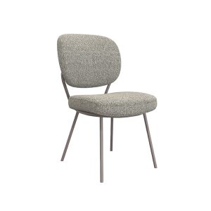 LABEL51 Eetkamerstoel Singapore - Mushroom - Boucle - Brons Metalen Frame