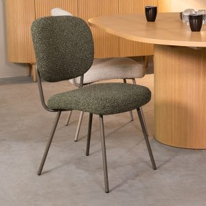 LABEL51 Eetkamerstoel Singapore - Forest - Boucle - Forest Metalen Frame
