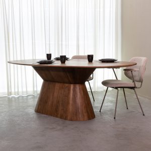 LABEL51 Eetkamertafel Jagger - Nature Smooth - Mangohout - 200 cm - Ovaal