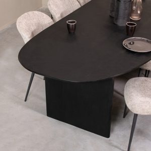 LABEL51 Eetkamertafel Cooper - Zwart - - 210 cm