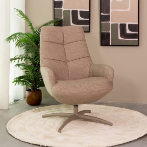 LABEL51 Fauteuil Winston - Taupe - Geweven - One Size