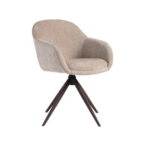 LABEL51 Eetkamerstoel Fiby - Clay - - Brons Metalen Frame