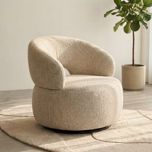 LABEL51 Fauteuil Nusenna - Naturel - Boucle - One size