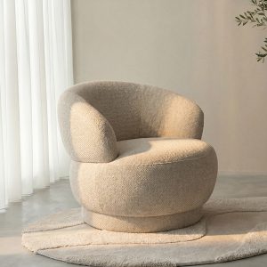 LABEL51 Fauteuil Alvito - Naturel - Boucle - One Size