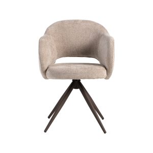 LABEL51 Eetkamerstoel Lela - Clay - - Brons Metalen Frame