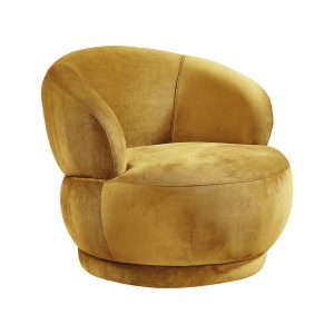 LABEL51 Fauteuil Lobby - Oker - Velvet - 1-Zits