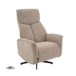 LABEL51 Fauteuil Aarhus - Mushroom - Boucle - 2-Motorig