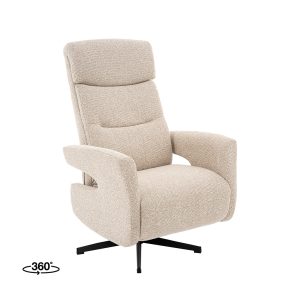 LABEL51 Fauteuil Tampere - Naturel - Boucle - 2-Motorig