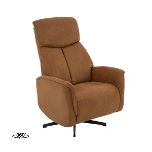 LABEL51 Fauteuil Helsinki - Beige - Kunstleder - Manueel Verstelbaar