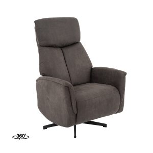 LABEL51 Fauteuil Helsinki - Taupe - Kunstleder - Manueel Verstelbaar