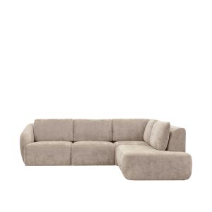 LABEL51 Hoekbank Matteo - Naturel Maloy - Velvet - Hoekbank Rechts