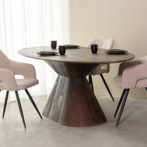 LABEL51 Eetkamertafel Jagger - Espresso - Mangohout - 200 cm - Ovaal