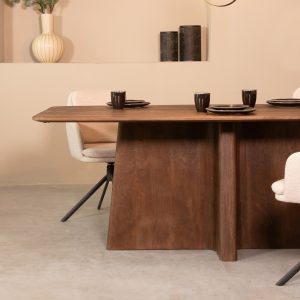 LABEL51 Eetkamertafel Scott - Espresso - - 220 cm