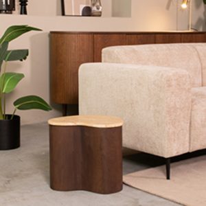 LABEL51 Bijzettafel Davi - Espresso - - 40 cm