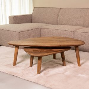 LABEL51 Salontafel Gregg - Nature Smooth - Mangohout - 110 cm