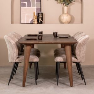 LABEL51 Eetkamertafel Fly - Espresso - - 160 cm