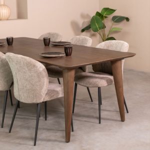 LABEL51 Eetkamertafel Fly - Espresso - Mangohout - 220 cm